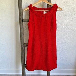 Vintage St. John Couture Red Shift Dress Size 2